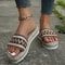 Bohemian Handmade Ladies Espadrilles, Weave Women's Slippers Platform Summer Shoes for Beach & Casual Outfits