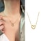 Fashion Twist Heart Pendant Necklace for Women, Gold Plated Stainless Steel Jewelry, Elegant Gift for Her