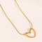 Fashion Twist Heart Pendant Necklace for Women, Gold Plated Stainless Steel Jewelry, Elegant Gift for Her