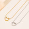 Fashion Twist Heart Pendant Necklace for Women, Gold Plated Stainless Steel Jewelry, Elegant Gift for Her