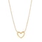 Fashion Twist Heart Pendant Necklace for Women, Gold Plated Stainless Steel Jewelry, Elegant Gift for Her