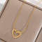 Fashion Twist Heart Pendant Necklace for Women, Gold Plated Stainless Steel Jewelry, Elegant Gift for Her