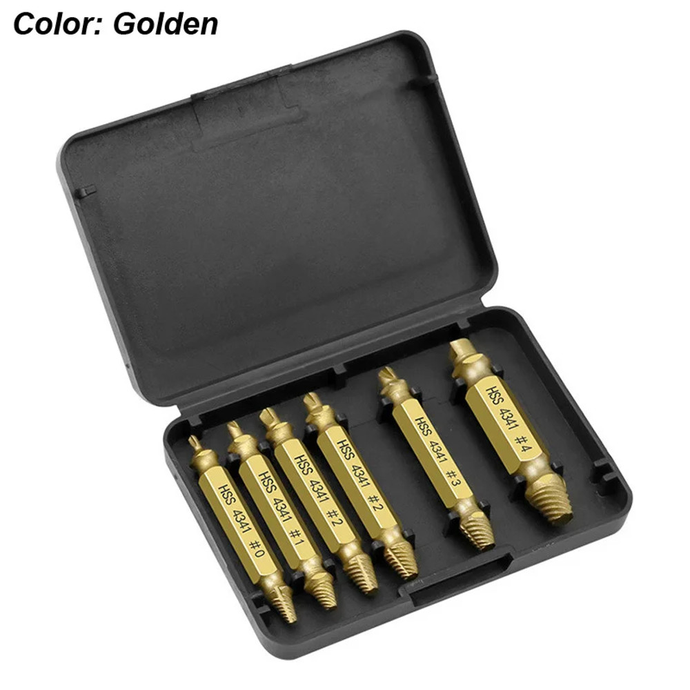 Damaged Screw Extractor Set, HSS Drill Bit Stripped Broken Remover Kit Quickly Easily Remove Small, Stuck, or Rusted