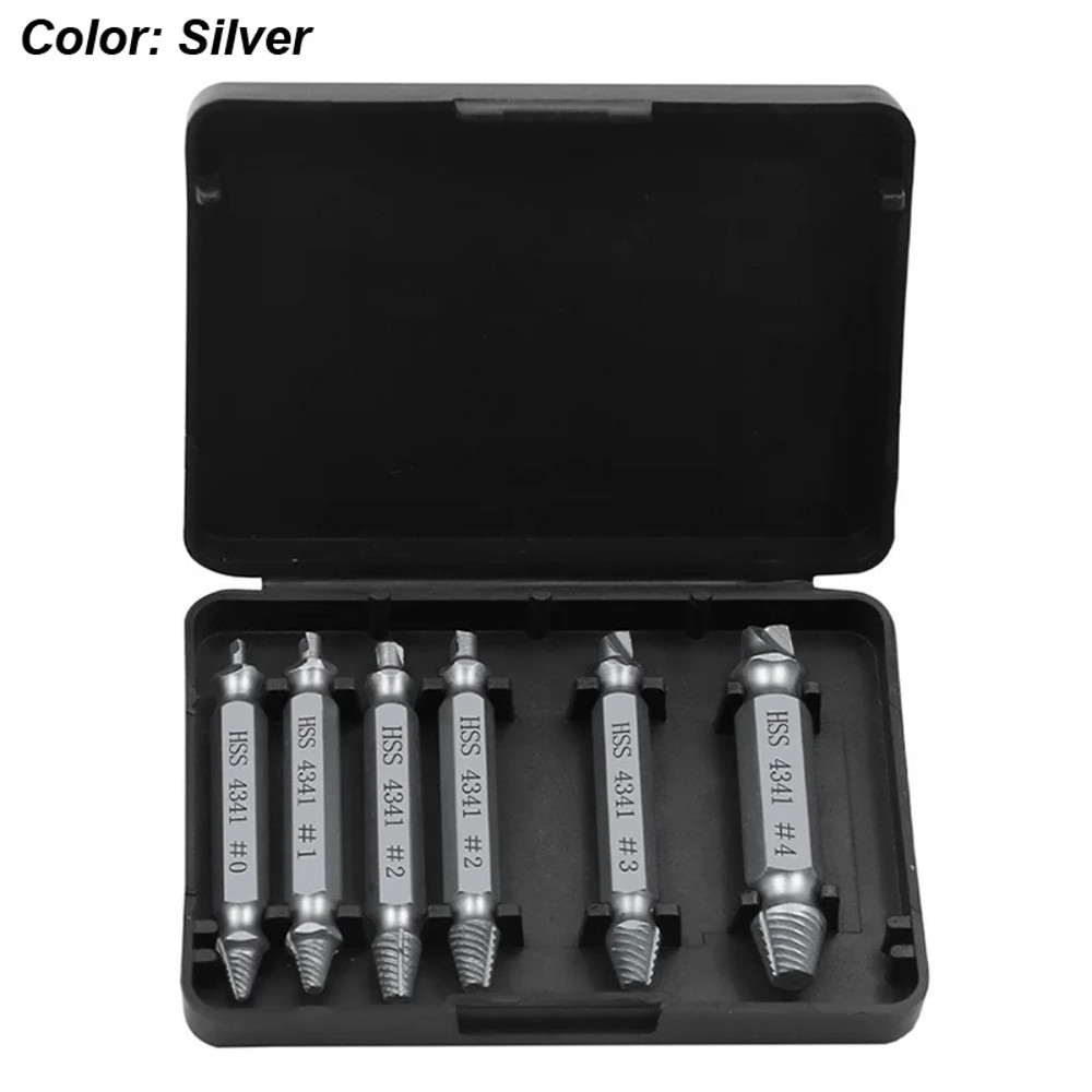 Damaged Screw Extractor Set, HSS Drill Bit Stripped Broken Remover Kit Quickly Easily Remove Small, Stuck, or Rusted