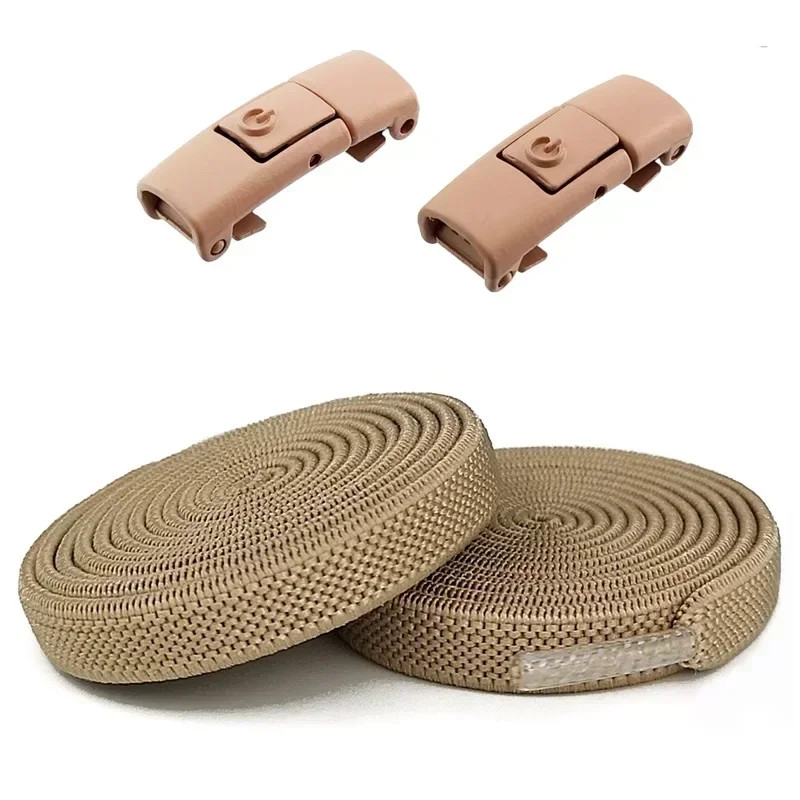 2Pairs Without Ties Elastic Laces No Tie Shoe Laces With Press Lock For Sneakers 8MM Widened Flat S 10