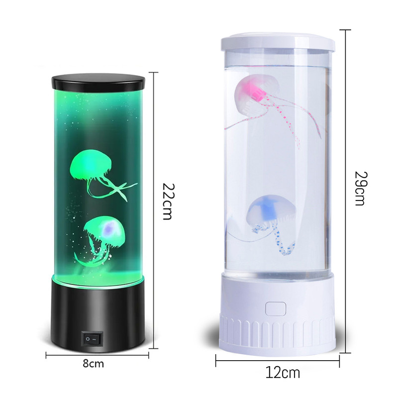 KANTUTOE Jellyfish Lava Lamp, 7-Color LED Mood Light for Aquarium, Ocean-Themed Bedroom, Desktop Decoration, Unique Gift