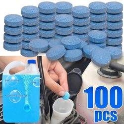 all-season windshield washer effervescent tablet, solid concentrate, shellac-free formula for streak-free cleaning