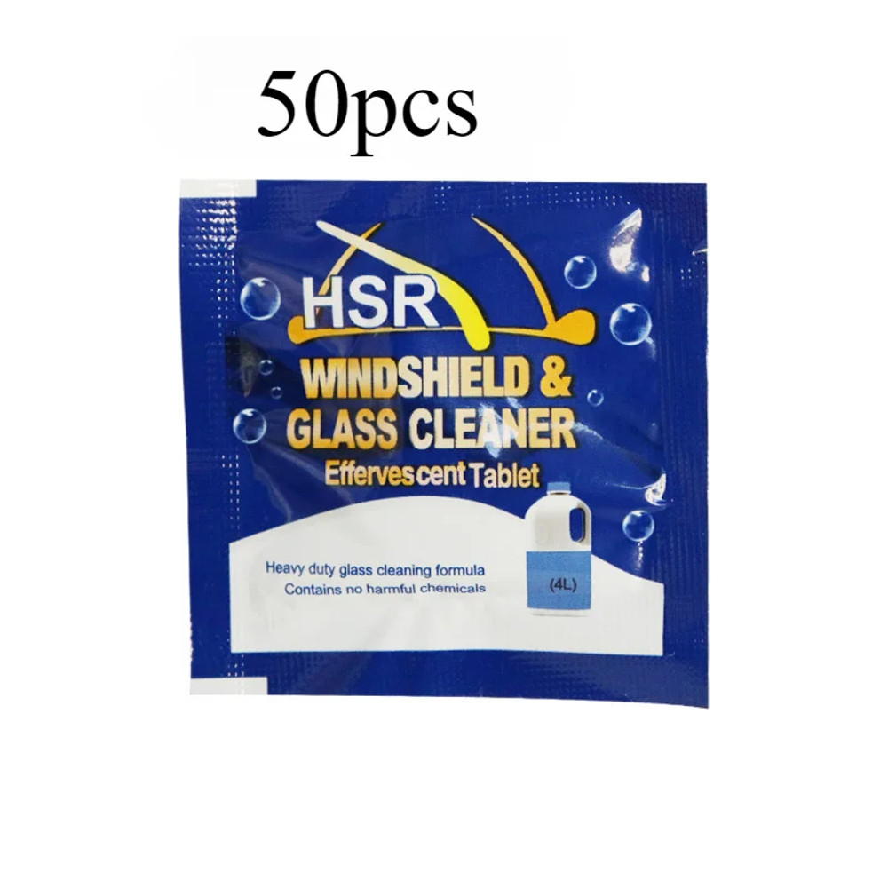 All-Season Windshield Washer Effervescent Tablet, Solid Concentrate, Shellac-Free Formula for Streak-Free Cleaning