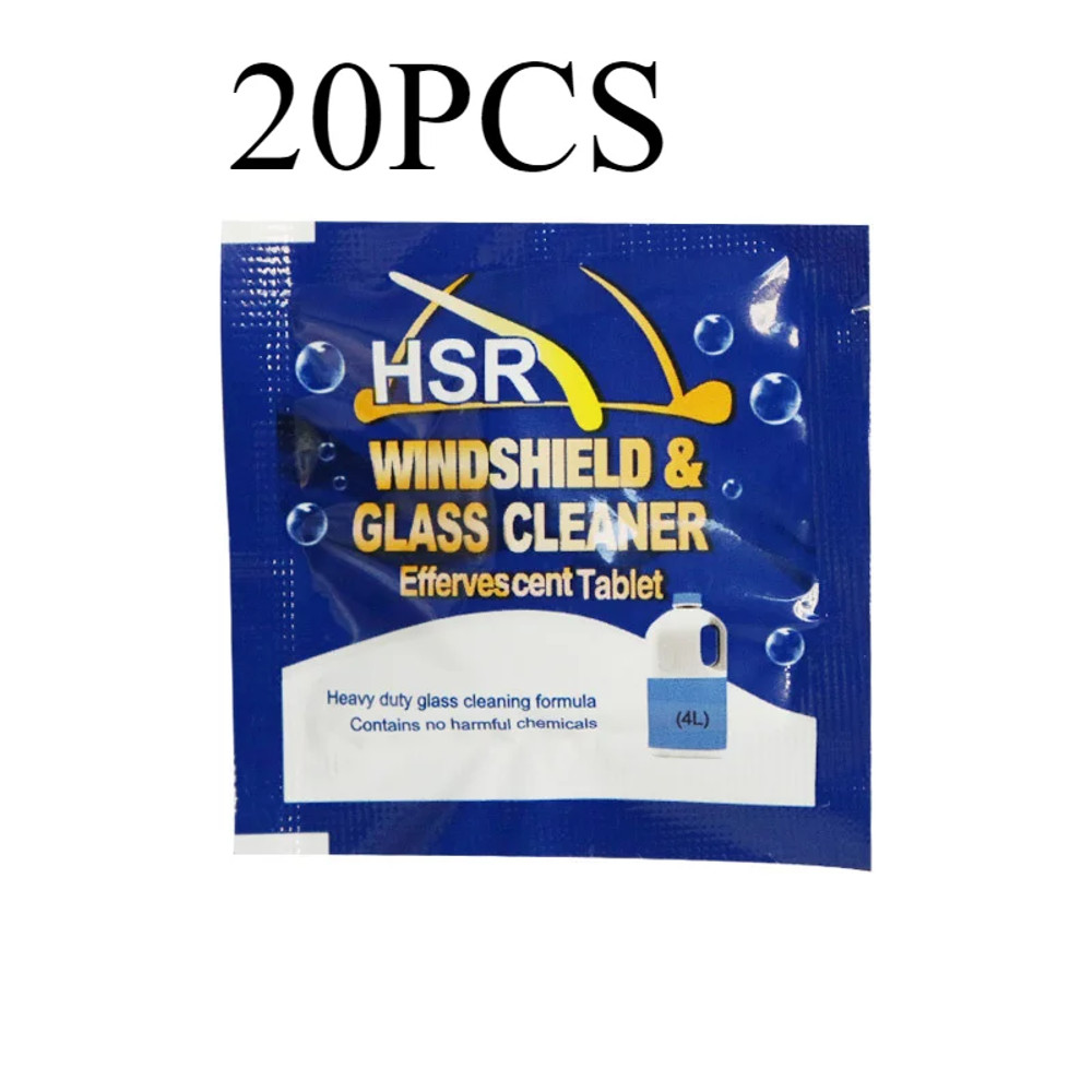 All-Season Windshield Washer Effervescent Tablet, Solid Concentrate, Shellac-Free Formula for Streak-Free Cleaning