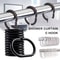 12PCS Plastic C Type Shower Curtain Hook Hangers, Durable Bath Drape Loop Clips for Easy Glide Replacement