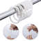 12PCS Plastic C Type Shower Curtain Hook Hangers, Durable Bath Drape Loop Clips for Easy Glide Replacement