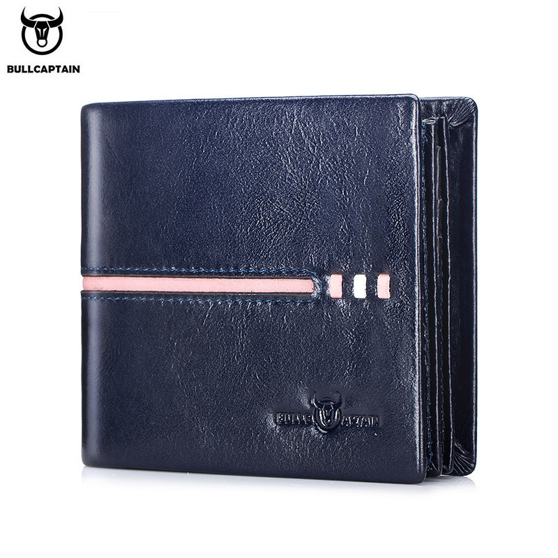 Leather Wallet Men RFID Secure Multi Function Business Purse Designer Card Holder Slim Genuine Leat 7