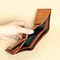 Retro Mens Wallet RFID Anti Theft Brush Short Style Three Fold Design Large Capacity With Photo Slo 2