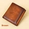 Retro Mens Wallet RFID Anti Theft Brush Short Style Three Fold Design Large Capacity With Photo Slo 7