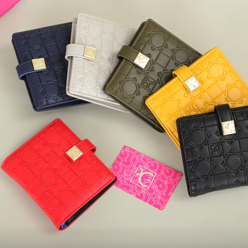 Classic Retro Womens Universal Wallet by PG Wallet, Portable Letter Printed Card Holder, Small Coin Zero Purse