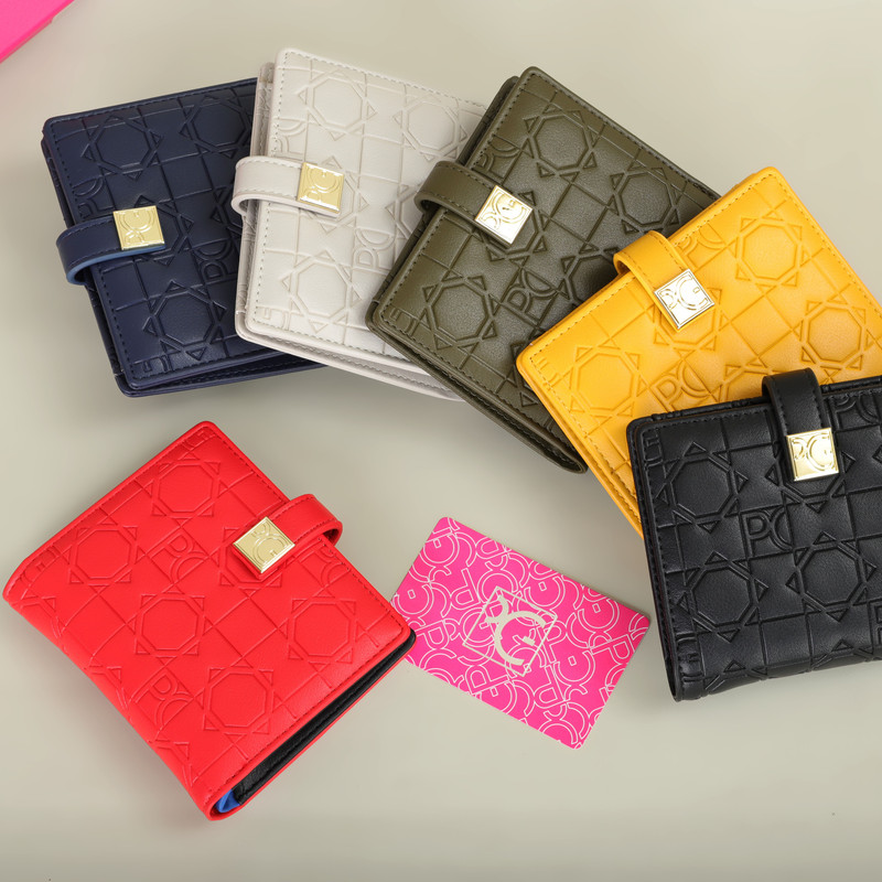 Classic Retro Womens Universal Wallet by PG Wallet, Portable Letter Printed Card Holder, Small Coin Zero Purse