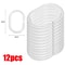 Transparent Shower Curtain Rings, C-Type Hooks Reusable Bathroom Curtain Hangers Rust-Proof Plastic Clips