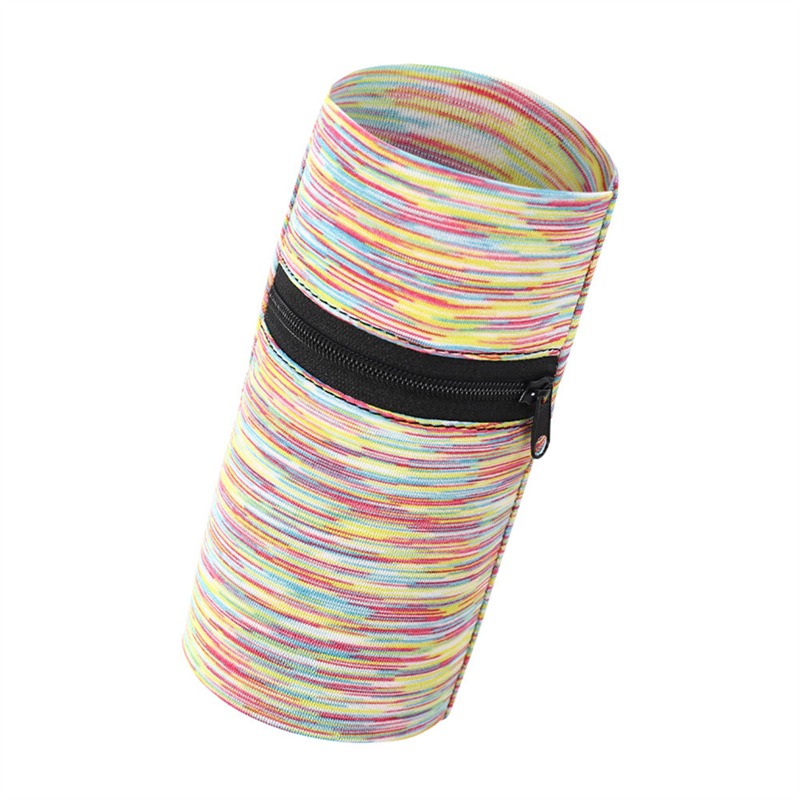 Fitness Wrist Wallet Pouch with Zipper for Running, Gym, Cycling, Mini Unisex Cotton Coin Purse Wristband