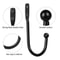 Black Metal Curtain Holdback with Screws, Wall-Mounted Tie Back Hooks for Curtains Drapes, Durable Loop Holder for Light
