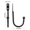 Black Metal Curtain Holdback with Screws, Wall-Mounted Tie Back Hooks for Curtains Drapes, Durable Loop Holder for Light