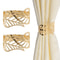 Creative Leaf Shape Metal Curtain Tiebacks, Adjustable Curtain Clip & Decorative Drapes Hook for Elegant Home Styling