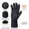 Heat Resistant Grilling Gloves Silicone NonSlip BBQ Oven Mitts For Cooking Baking Welding 4