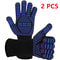 Heat Resistant Grilling Gloves Silicone NonSlip BBQ Oven Mitts For Cooking Baking Welding 6