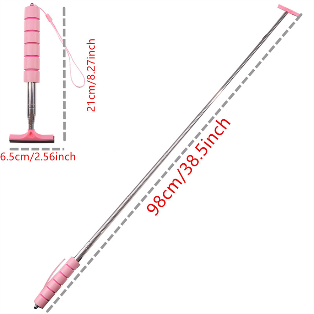 Stainless Steel Retractable Rearview Mirror Wiper Layered Brush Head For Easy Car Mirror Cleaning 5