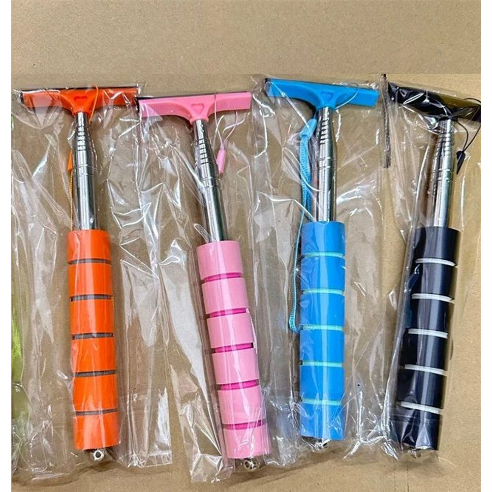 Stainless Steel Retractable Rearview Mirror Wiper Layered Brush Head For Easy Car Mirror Cleaning 1