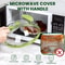Microwave Cover for Food Clear Microwave Splatter Cover with Water Steamer and Handle & Plate Covers Kitchen Gadgets