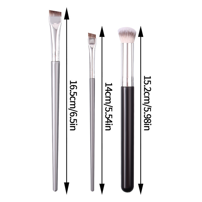 Ultra-Thin Fine Large Small Blade Eyeliner Brushes, Multi-Purpose Facial Concealer Brush, Soft Bristles Makeup Tools