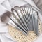 Professional Silver Makeup Brushes Set, Grey Powder Blush Concealer, Eyeshadow Eyeliner Face Beauty Tools