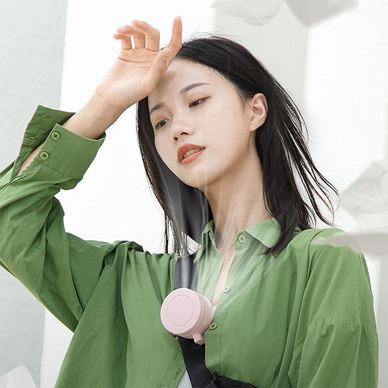 Bladeless Neck Hanging Fan, Portable 3 Speed USB Rechargeable Mini Fan, Hands Free Personal Cooling for Office,Travel