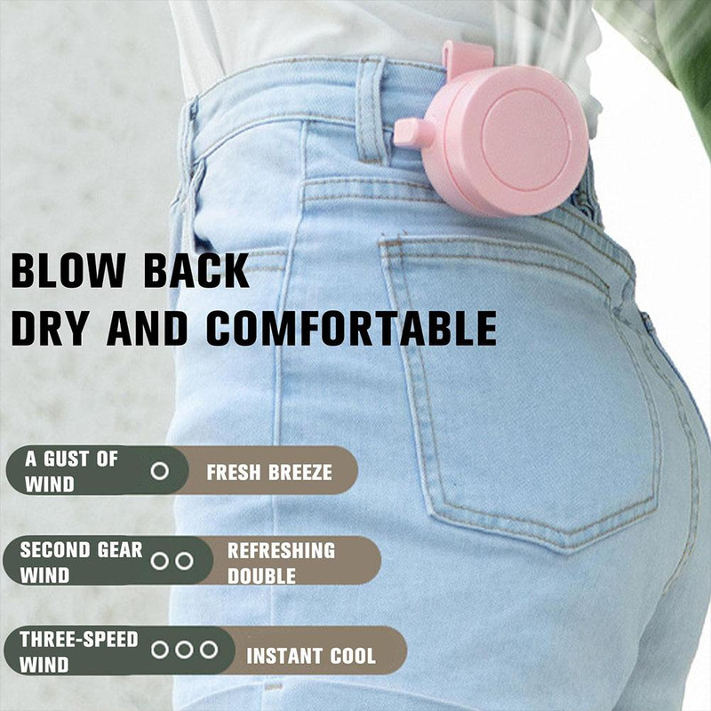 Bladeless Neck Hanging Fan, Portable 3 Speed USB Rechargeable Mini Fan, Hands Free Personal Cooling for Office,Travel