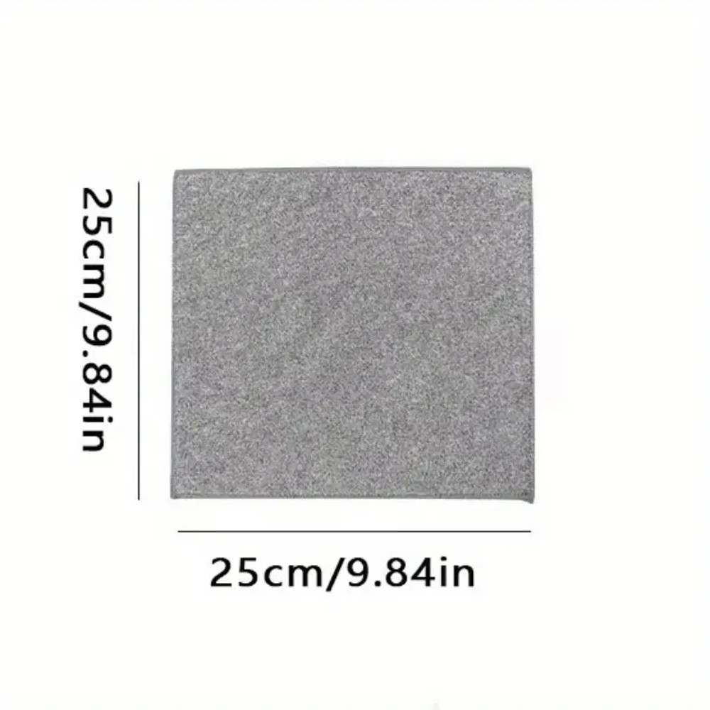 Ultrafine Fiber Light Gray Kitchen Towel Soft Absorbent Stainremoving Cleaning Cloth Set 1