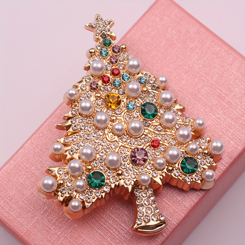 Fashion Women Brooches, Colorful Christmas Tree, Pin Jewelry For Party, Banquet