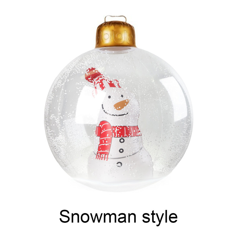 Christmas Ball Outdoor Inflatable, Transparent Giant, Inflatable Decorated Snowman Balls