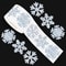 Winter Snowflake 500pcs Sticker Rolls SelfAdhesive Waterproof Stickers Perfect For Christmas Paper 0