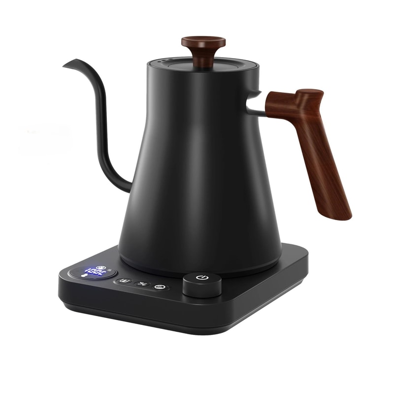 Smart Constant Temp Gooseneck Electric Kettle Hand Brew Coffee Milk Powder Tea Pot With Timer 7