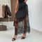 Women High Waist Lace Skirts Fashion Slim Hollow Out Autumn Patchwork Boho Maxi Skirt Casual Office 0