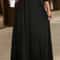 Womens Elegant Solid Maxi Dress With Pockets Simple Long Skirt Slim Long Sleeves Shirt Dress Spring 2