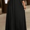 Womens Elegant Solid Maxi Dress With Pockets Simple Long Skirt Slim Long Sleeves Shirt Dress Spring 2