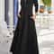 Womens Elegant Solid Maxi Dress With Pockets Simple Long Skirt Slim Long Sleeves Shirt Dress Spring 4