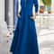 Womens Elegant Solid Maxi Dress With Pockets Simple Long Skirt Slim Long Sleeves Shirt Dress Spring 6