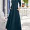 Womens Elegant Solid Maxi Dress With Pockets Simple Long Skirt Slim Long Sleeves Shirt Dress Spring 7