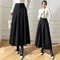 Vintage Winter Woolen Long Skirts For Women High Waist Pleated Maxi ALine Skirt Big Swing Folds Str 3