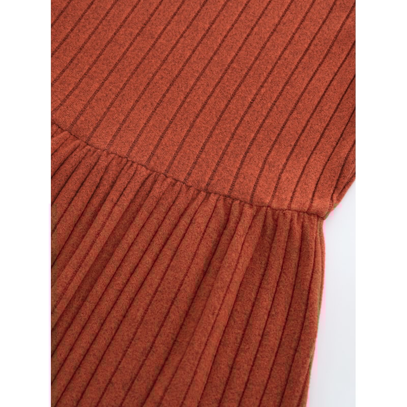 Solid Color Plus Size Womens Autumn And Winter Dresses Round Neck Long Sleeve Maxi Dress For Everyd