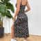 Strapless Wrap Long Dress Daisy Leopard Print Maxi Dress Chest High Slit Wrap Around Skirt 0