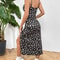 Strapless Wrap Long Dress Daisy Leopard Print Maxi Dress Chest High Slit Wrap Around Skirt 0