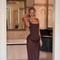 Women Sexy Luxury Party Maxi Dress Slim Fit High Neck Sleeveless Long Robe Shinny Chic Wedding Gues 3